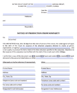 Notice of Production from Nonparty